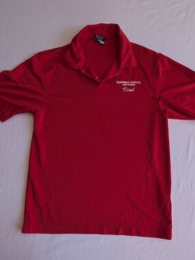 Uniform Red Polo Shirt Toyota "Vinh"  - Men's Lightweight Collared Tee